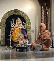 Jalabhisheka and Arati by HH Swamiji on Vardhanti Divasa of Shri Devi Durga Parameshwari Sannidhih at Karla (4 March 2025)
